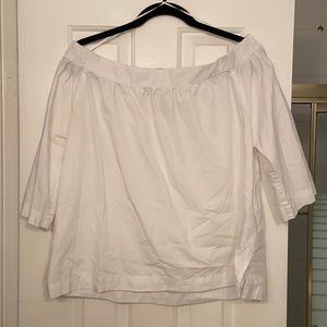 Madewell Off the shoulder white top